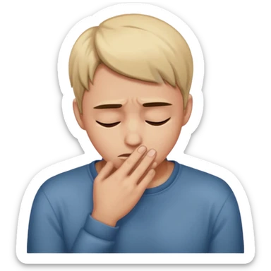 Self conscious hiding  sticker