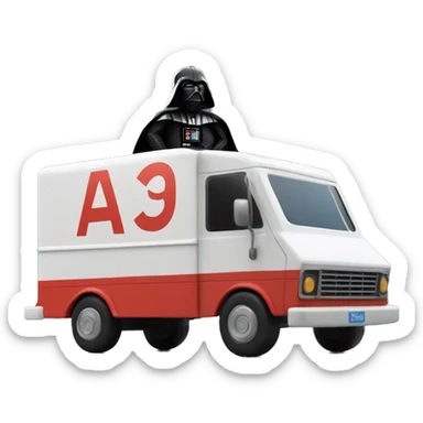 1970 Darth Vader mail delivery truck sticker