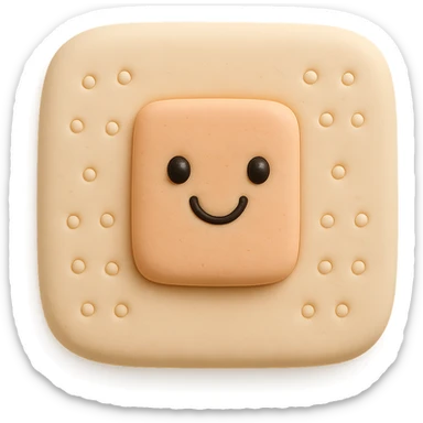 edible bandage with cute smile, fondant cake art style sticker