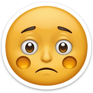 very tired face sticker