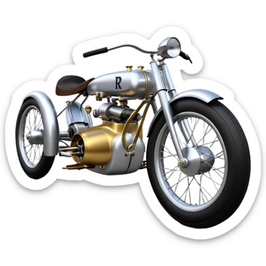  1956 Rolls Royce lowered powerful motorcycle engined silver ghost C-3PO racing cyclekart with advanced rugged independent suspension, power steering and disc brakes  sticker