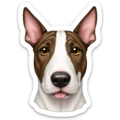 Brindle bullterrier just the face sticker