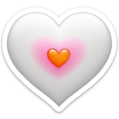 heart red orange white pink  sticker