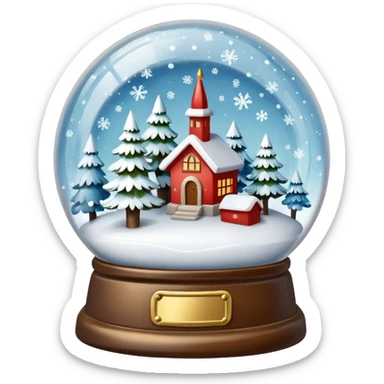 vintage snow globe sticker