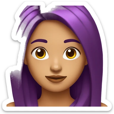 Chica con el pelo morado sticker