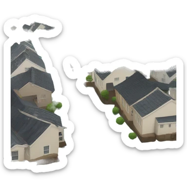 flood in a town sticker