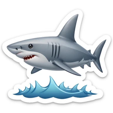 A shark fin out of water sticker