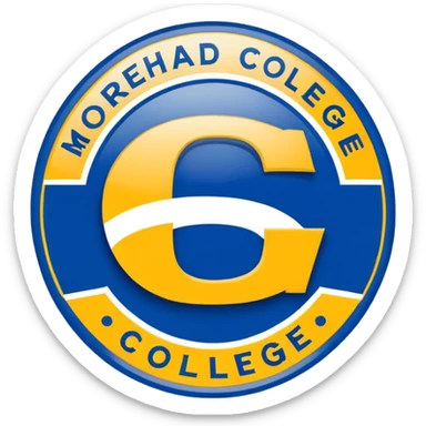 blue and yellow morehead college football logo  sticker