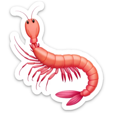 Shrimp gymnastics sticker