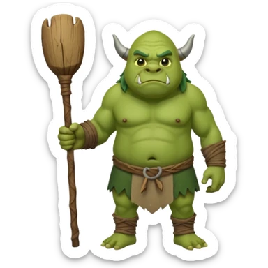 Ogre full body with stick sticker