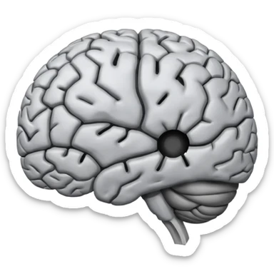 Brain showing hole sticker