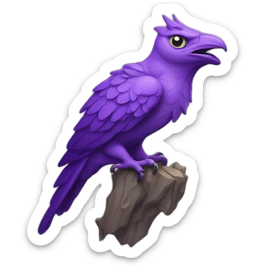 purple gargoyle with woodpecker peak sticker