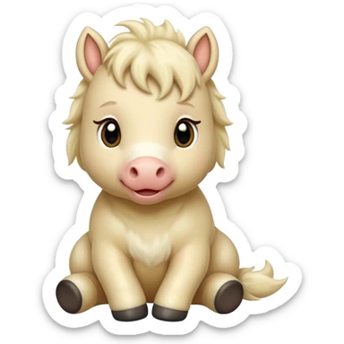 big fat british baby horse sticker