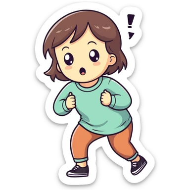 A girl farting sticker