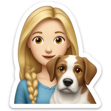 white Girl with a russell dog sticker