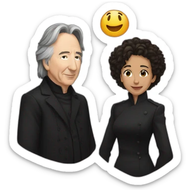 alan rickman and Rima Horton sticker