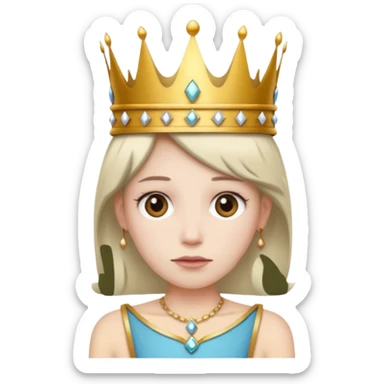 White crown skinny sticker