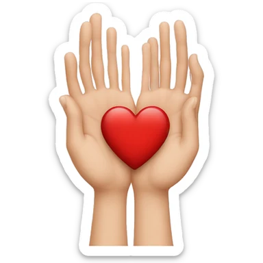 Heart hands with heart in the Middle sticker