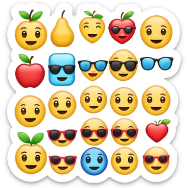 Emoji ios18 sticker pack original preppy emojis sticker