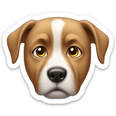 Dog with guilty eyes sticker