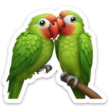 Parrot sent kiss sticker