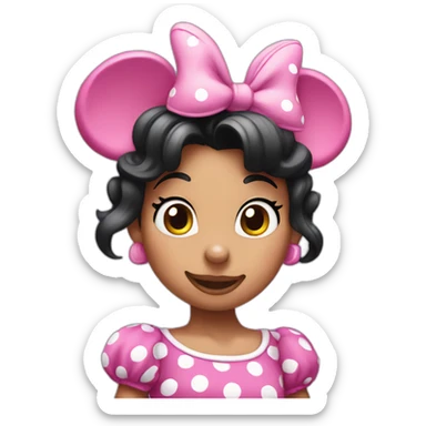 Minnie mouse with a Pink iphone sticker