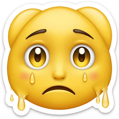 Sad emoyi when he said haha sticker