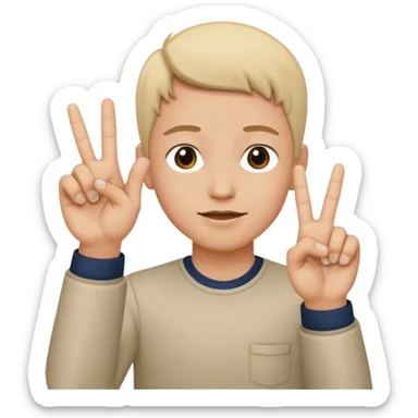 Yvl hand sign sticker