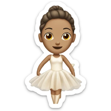 Ballerina women with cream dress  sticker