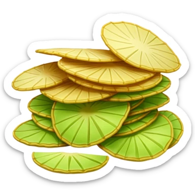 green potato chips sticker