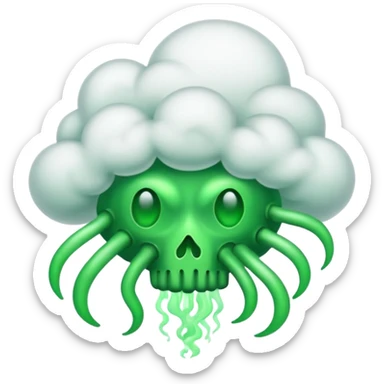 poisonous gas, isometric sticker