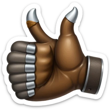 Emoji like (thumbs up) bull's hoof emoji sticker