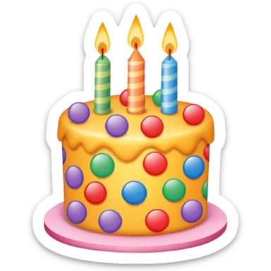 birthday sign in poke a dot sticker