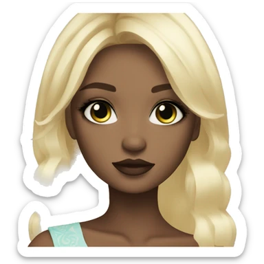 royale high girl blonde with vreen eyes fair skin sticker