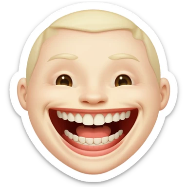 Crackhead laughing sticker