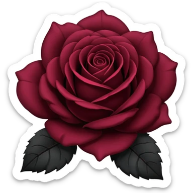 Black rose emoji sticker