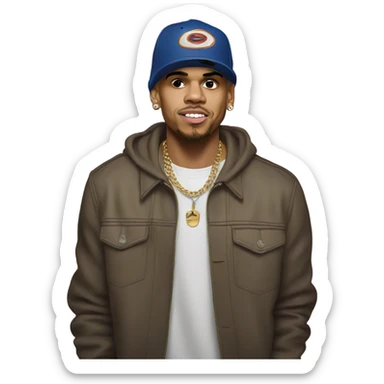 Hyper Realistic Chris Brown  sticker