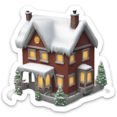 Christmas house frontside sticker