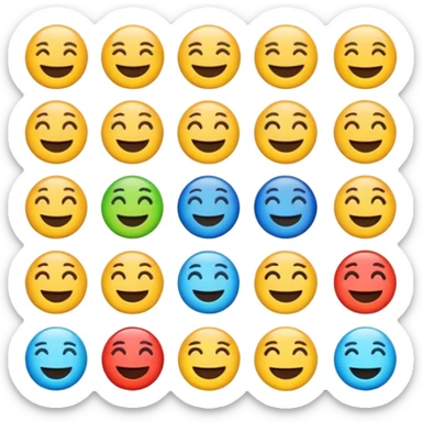 Non-obvious emoji for advertising sticker