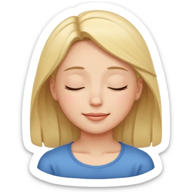 Augen geslossen. Total im moment. Glpcklich, leichtes lächeln. Verträumt. Leichtigkeit. Freiheit. sticker