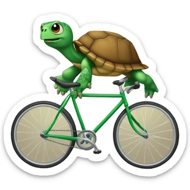 Tortuga en bicicleta  sticker