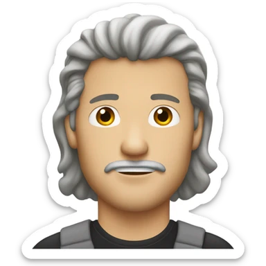 White Alabama guy who has a mullet with a cigarette in his mouth sticker