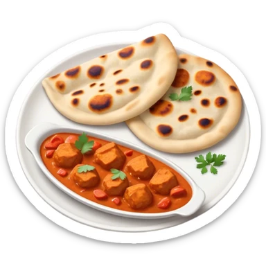 Chicken tikka masala and naan sticker