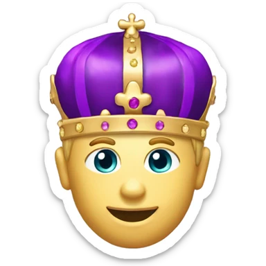 Goldene Krone mit lila Steinen sticker