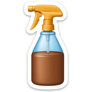 spray bottle brown colored sticker