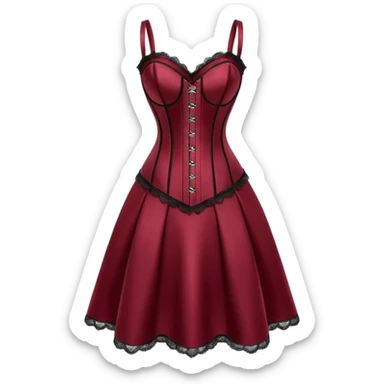 burgundury corset dress sticker