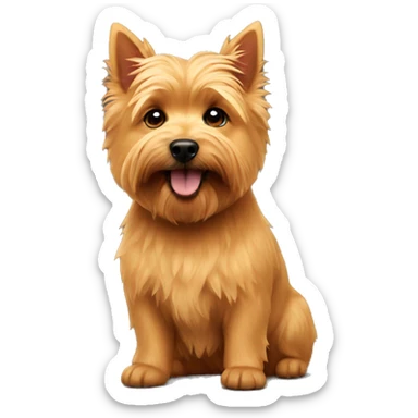 tan norwich terrier sticker