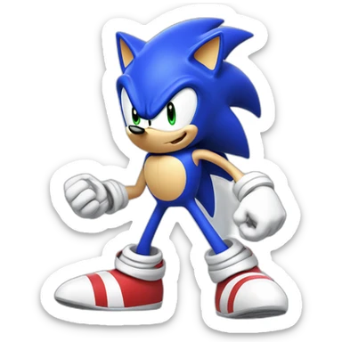 sonic knukcles sticker