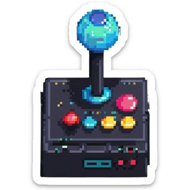classic 80s arcade joystick sticker