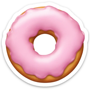 light pink donut sticker